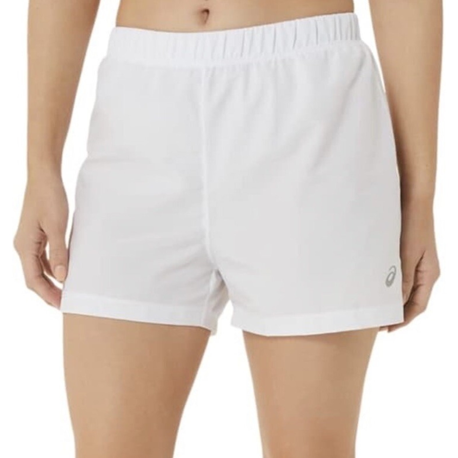 Asics Womens Shorts Athletic White Size L Running Workout Lined Shorts